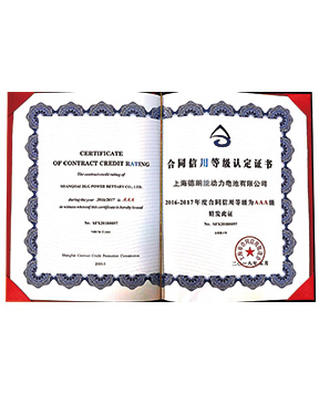 2016-2017合同信用等級AAA級證書-動力
